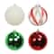 Assorted 4 Pack 4.7" Red, Green & White Peppermint Lane Shatterproof Ball Ornaments, 1pc. by Ashland®